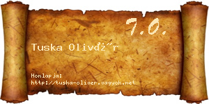 Tuska Olivér névjegykártya