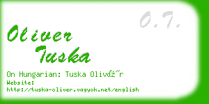 oliver tuska business card
